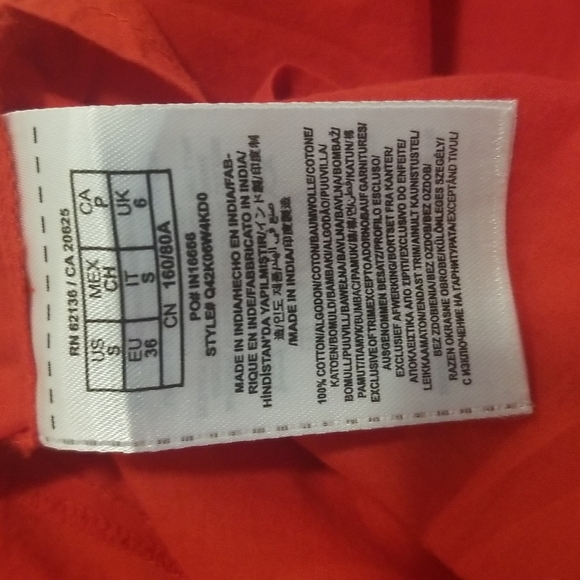 Guess Red Dress with Adjustable Crisscross Straps 100% cotton - Picture 8 of 8